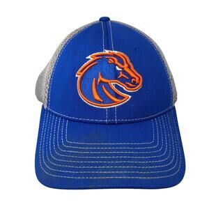 Box Seat Clothing Fitted Mesh Back Hat Boise State Broncos Blue Size L/XL NCAA